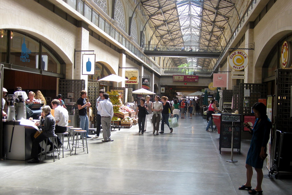 Inside the historic Ferry Building