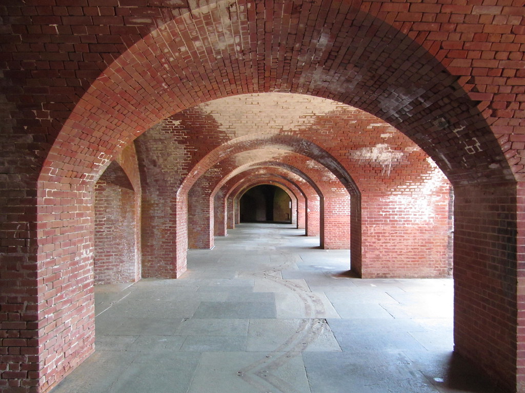 View of inside the historic Fort Point